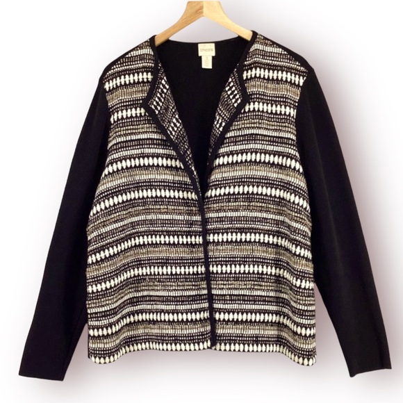 CHICO’S COTTON BLEND SWEATER CARDIGAN - Picture 2 of 15